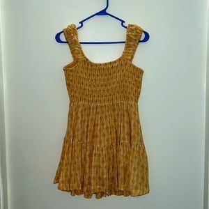 XS yellow free people mini dress
